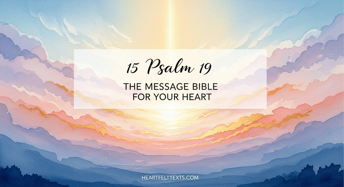 15 Psalm 19 The Message Bible for Your Heart