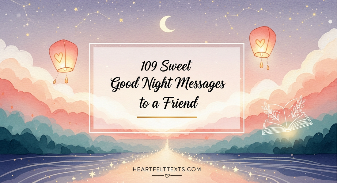 109 Sweet Good Night Messages to a Friend