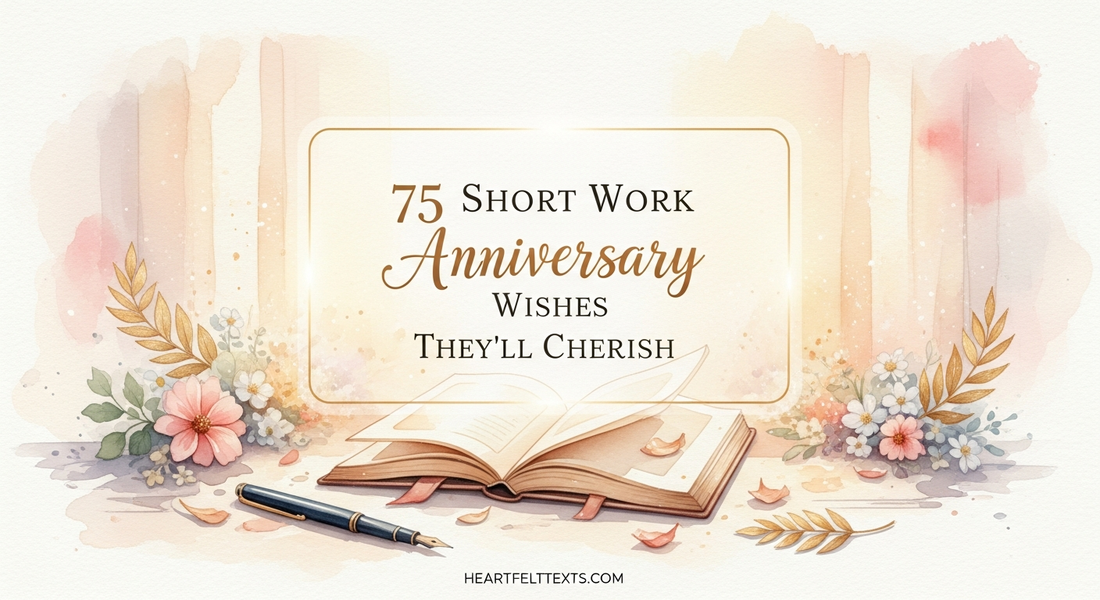 75 Short Work Anniversary Wishes They'll Cherish