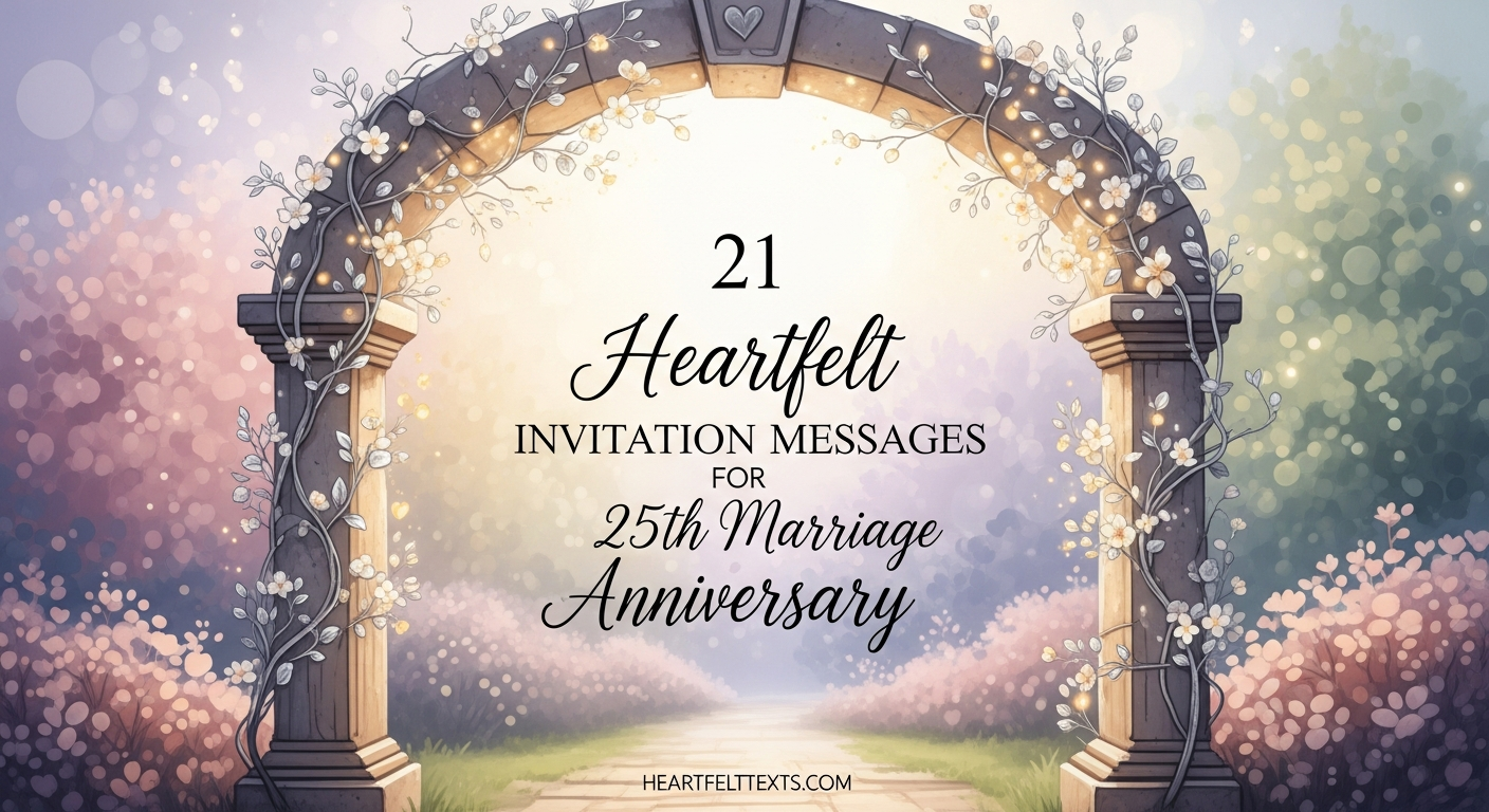 21 Heartfelt Invitation Messages for 25th Marriage Anniversary