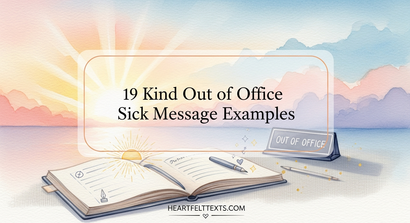 19 Kind Out of Office Sick Message Examples – HeartfeltTexts