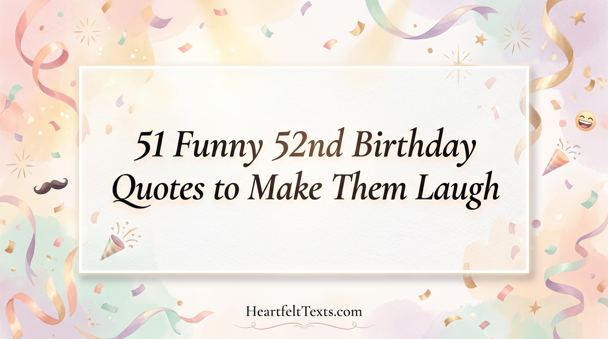 51 Funny 52nd Birthday Quotes to Make Them Laugh – HeartfeltTexts