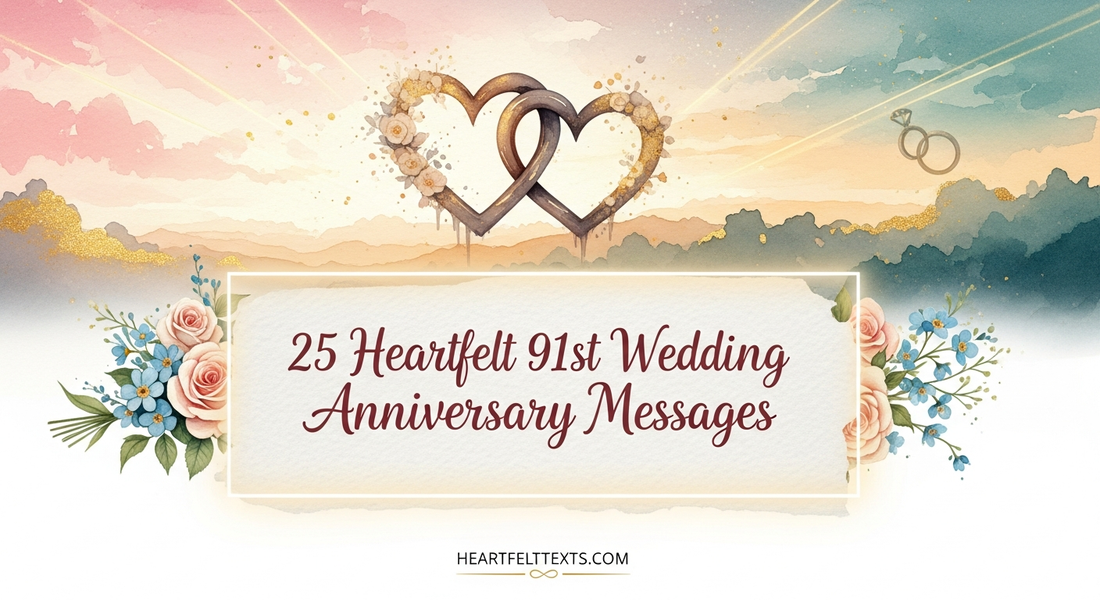 25 Heartfelt 91st Wedding Anniversary Messages
