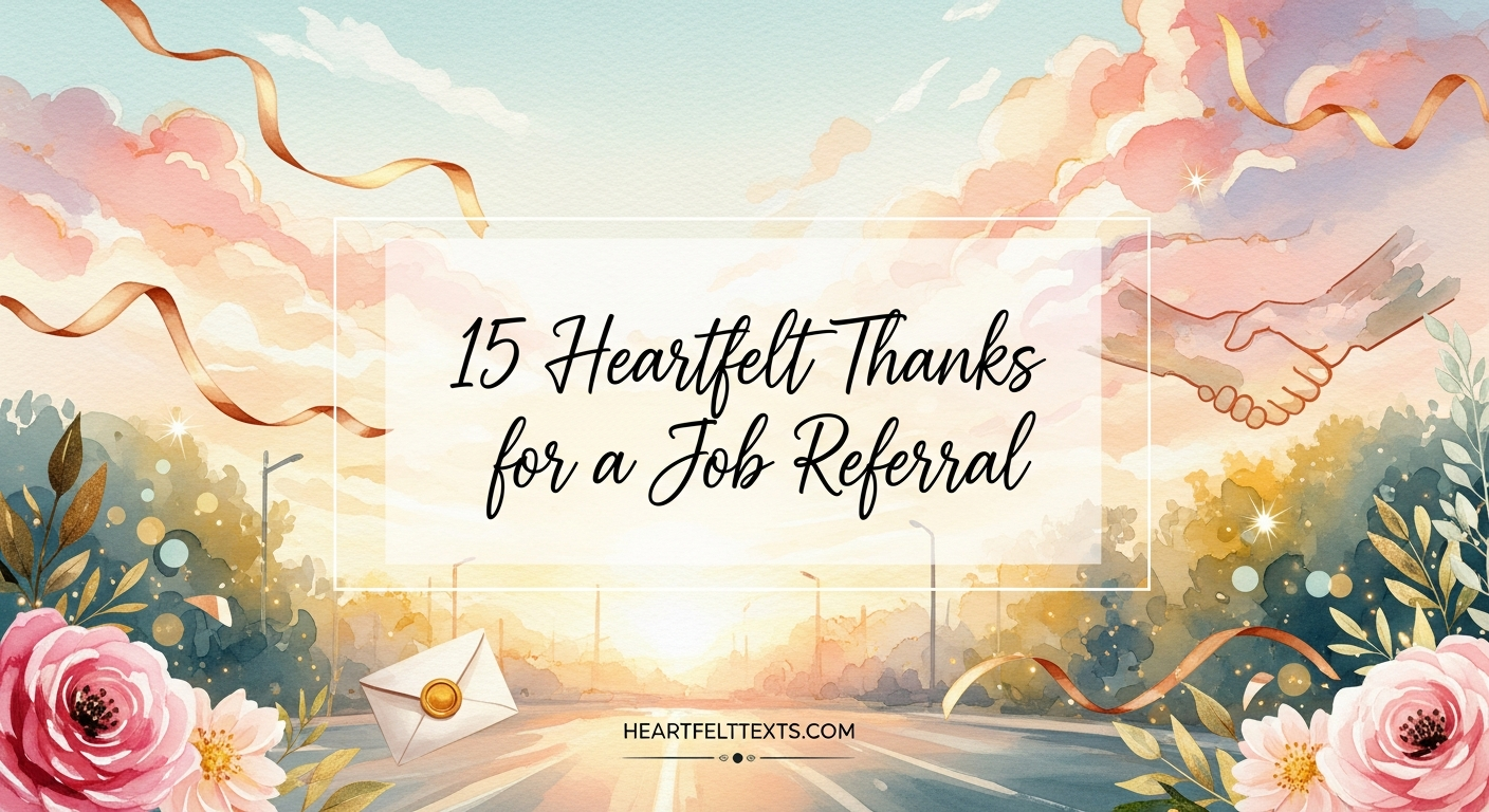 15 Heartfelt Thanks for a Job Referral