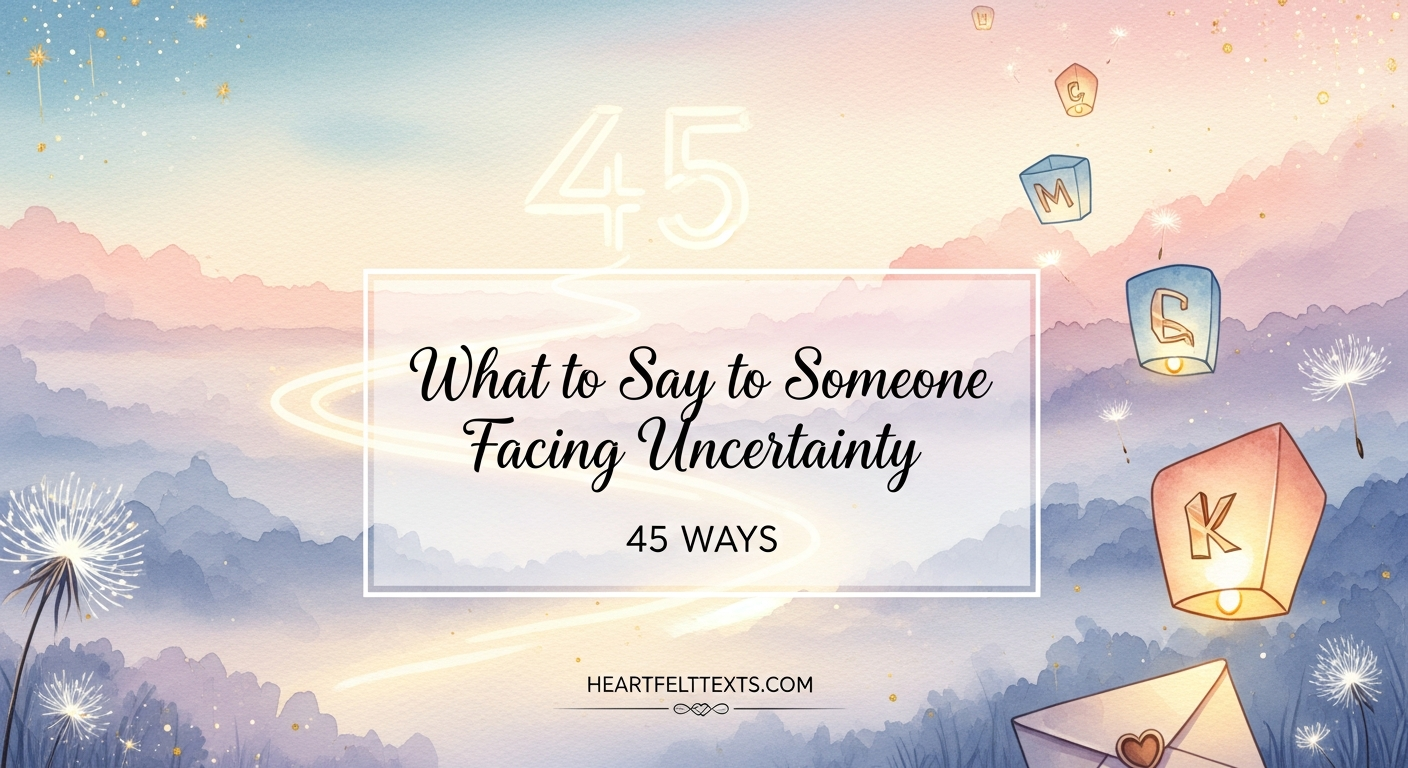 What to Say to Someone Facing Uncertainty 45 Ways