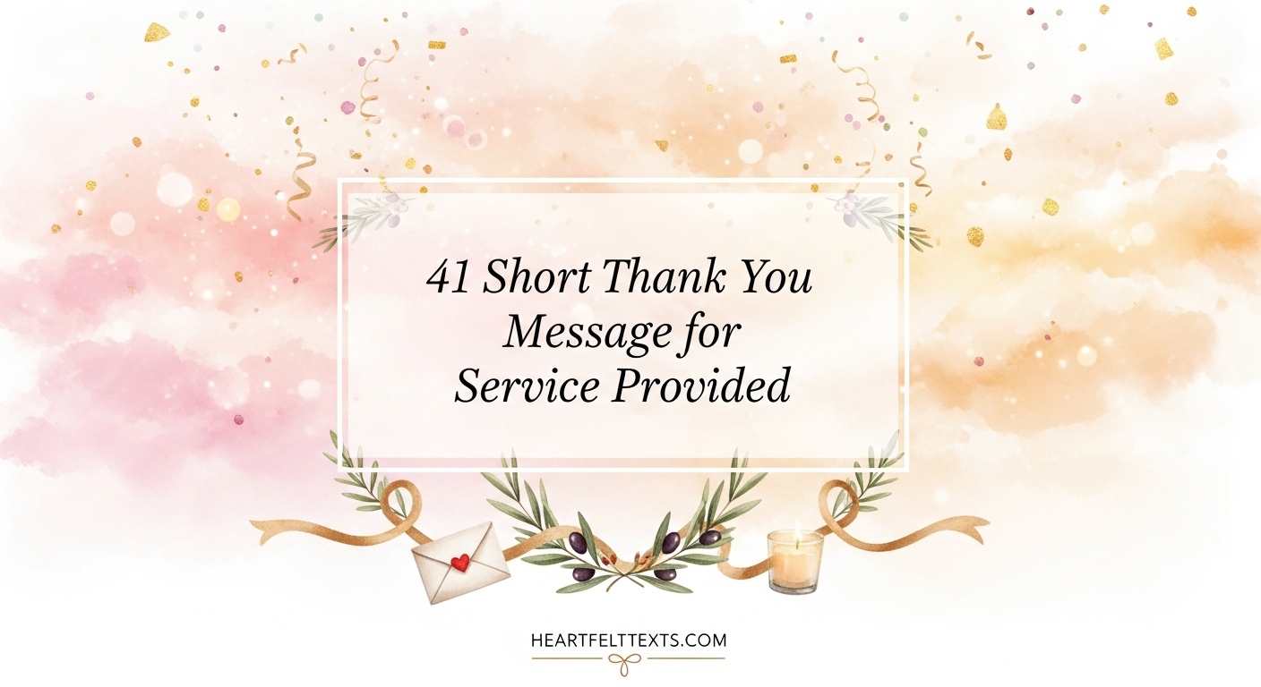 41 Short Thank You Message for Service Provided