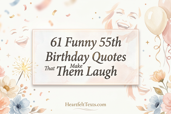 61 Funny 55th Birthday Quotes That Make Them Laugh