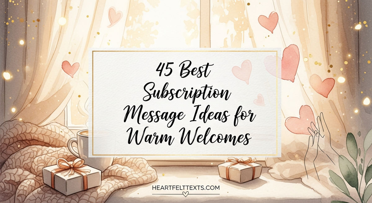 45 Best Subscription Message Ideas for Warm Welcomes