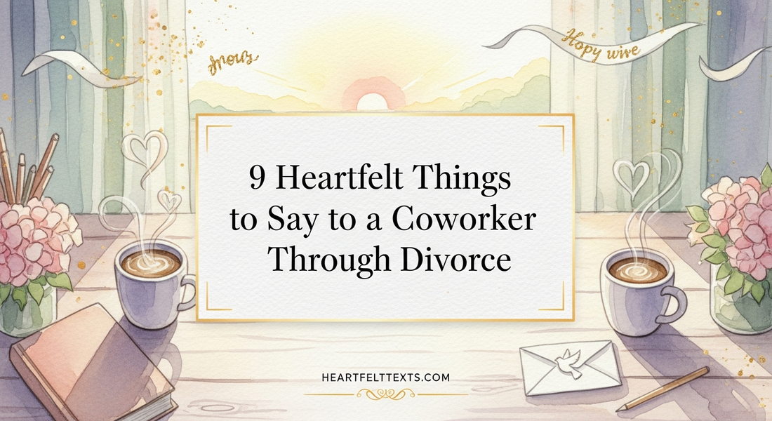 9 Heartfelt Things to Say to a Coworker Through Divorce