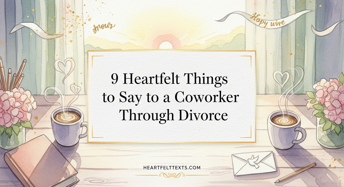 9 Heartfelt Things to Say to a Coworker Through Divorce