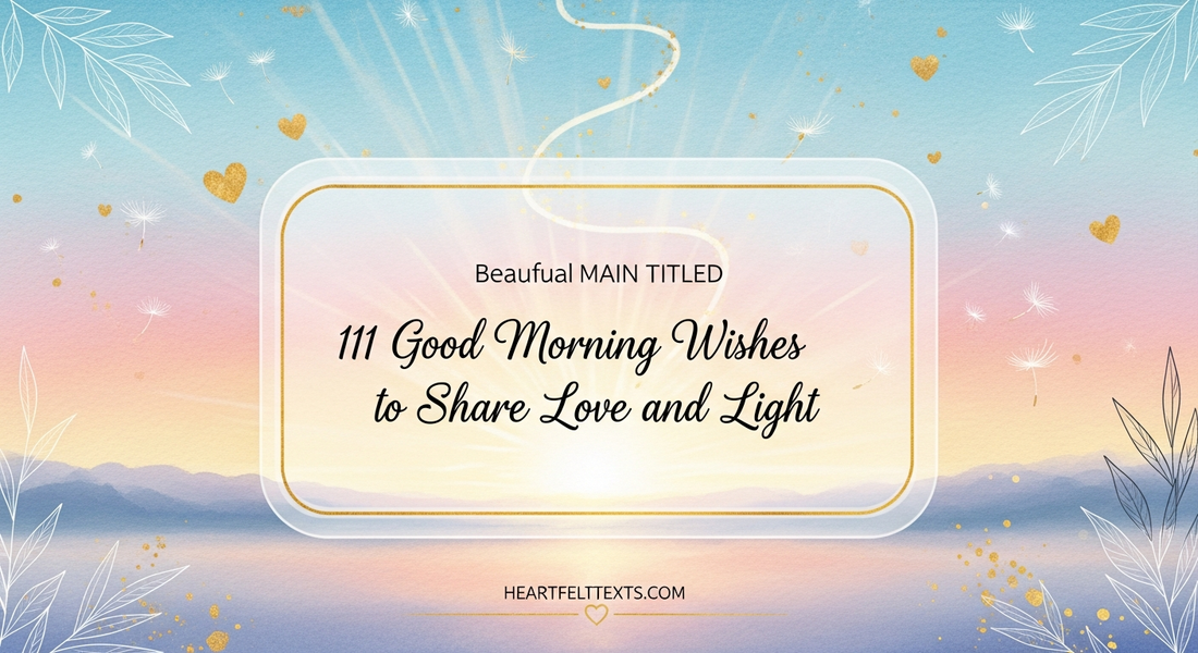 111 Good Morning Wishes to Share Love and Light