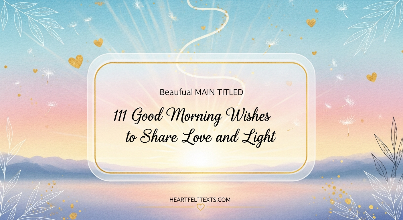 111 Good Morning Wishes to Share Love and Light
