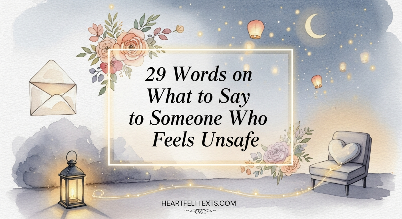 29 Words on What to Say to Someone Who Feels Unsafe