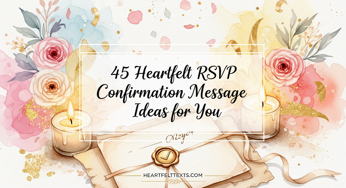 45 Heartfelt RSVP Confirmation Message Ideas for You