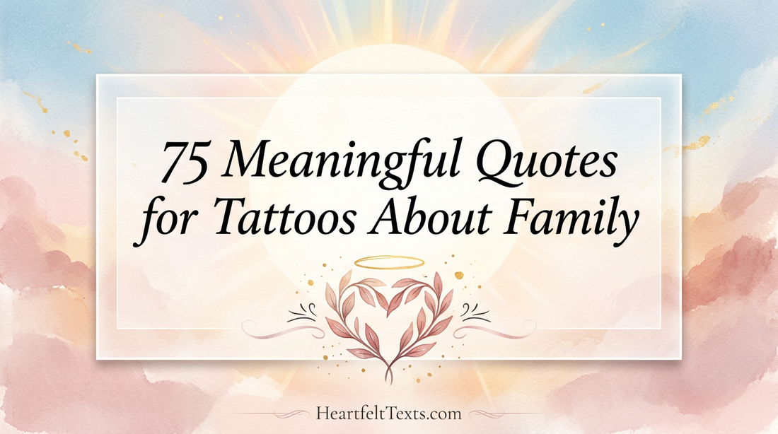75 Meaningful Quotes for Tattoos About Family