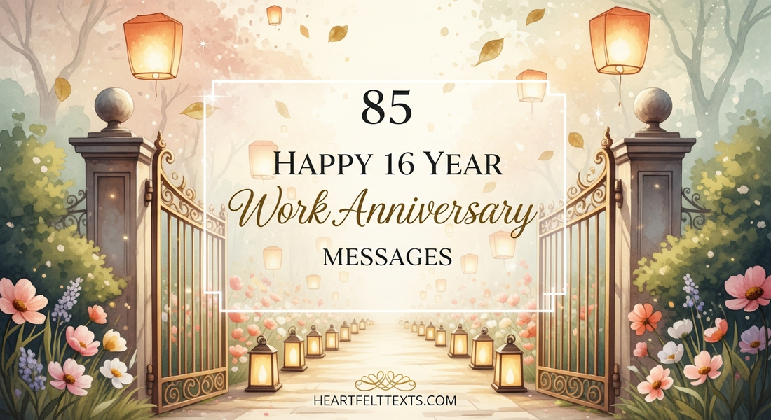 85 Happy 16 Year Work Anniversary Messages