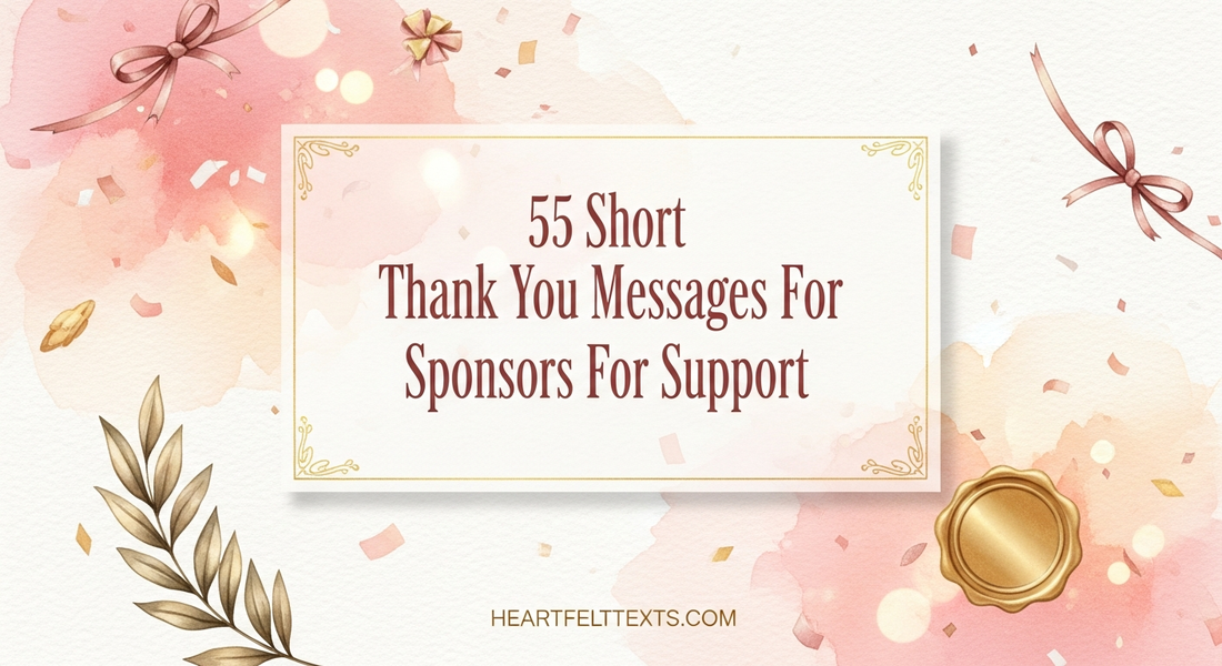 55 Short Thank You Messages For Sponsors For Support