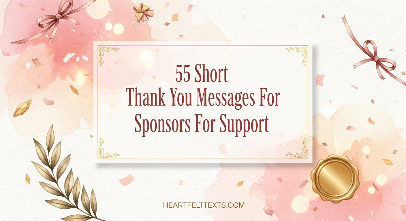 55 Short Thank You Messages For Sponsors For Support