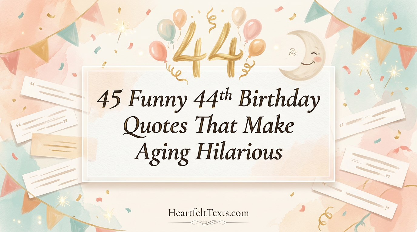45 Funny 44th Birthday Quotes That Make Aging Hilarious