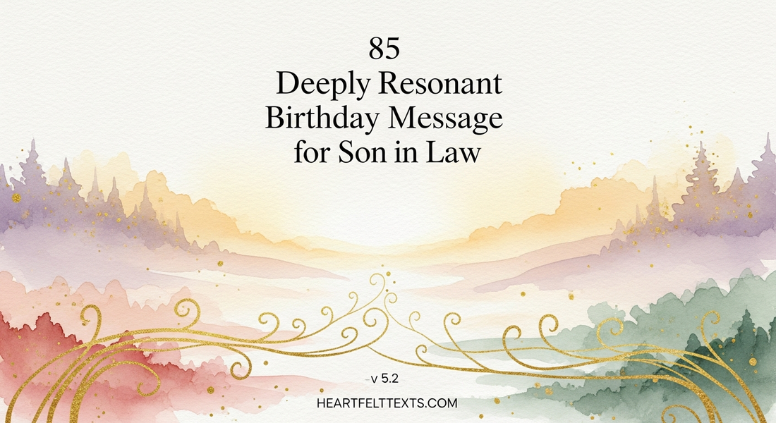 85 Deeply Resonant Birthday Message for Son in Law