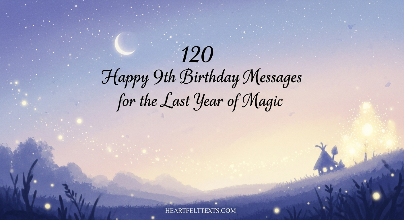 120 Happy 9th Birthday Messages for the Last Year of Magic