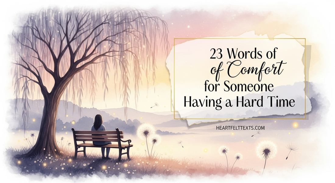 23 Words of Comfort for Someone Having a Hard Time