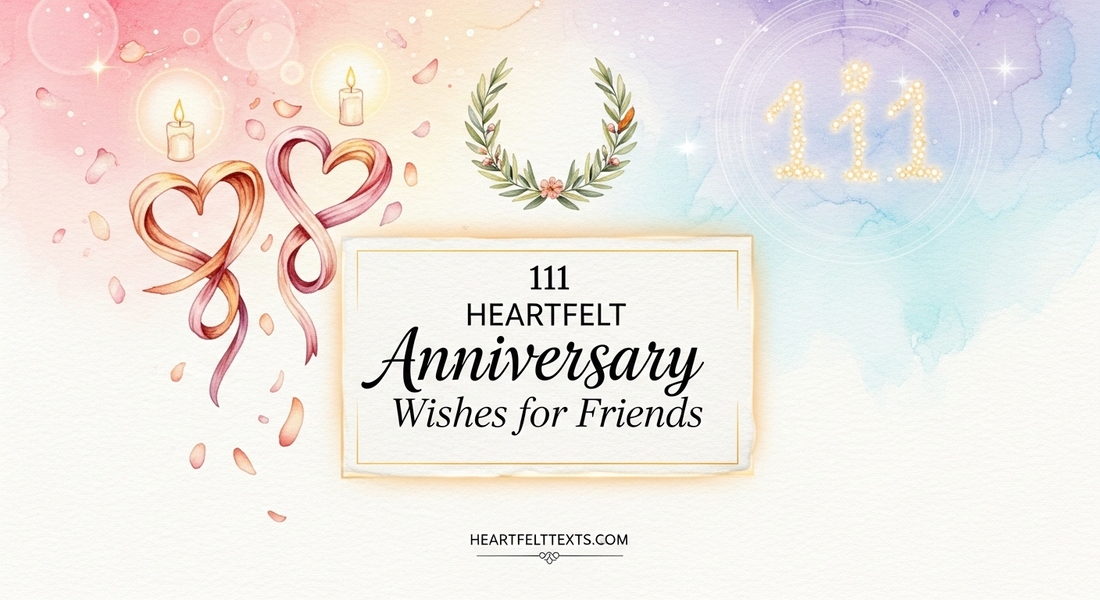 111 Heartfelt Anniversary Wishes for Friends