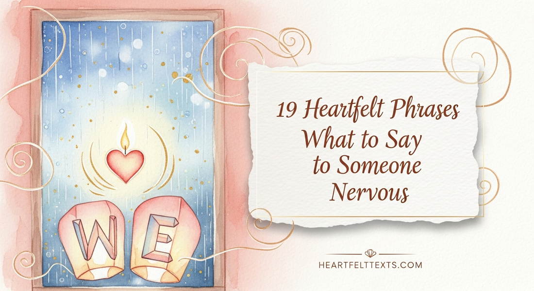 19 Heartfelt Phrases What to Say to Someone Nervous