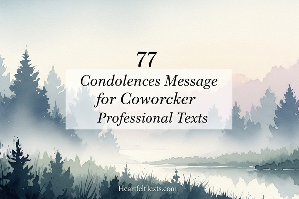 77 Condolences Message for Coworker Professional Texts