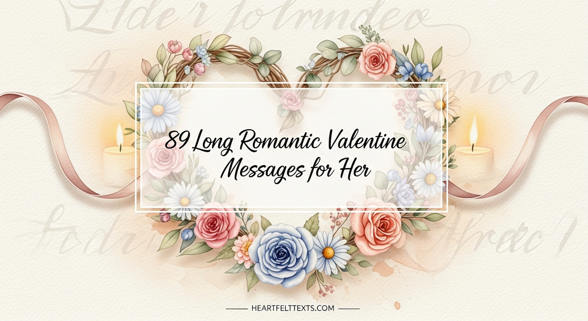 89 Long Romantic Valentine Messages for Her