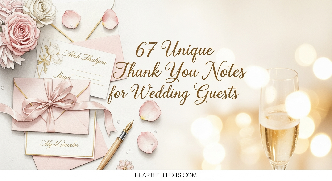 67 Unique Thank You Notes for Wedding Guests