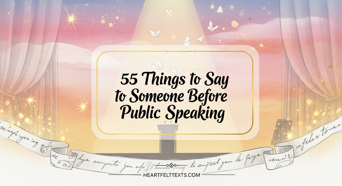 55 Things to Say to Someone Before Public Speaking