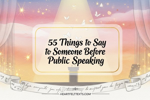 55 Things to Say to Someone Before Public Speaking