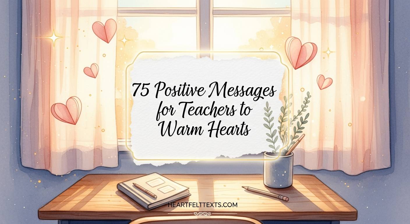75 Positive Messages for Teachers to Warm Hearts
