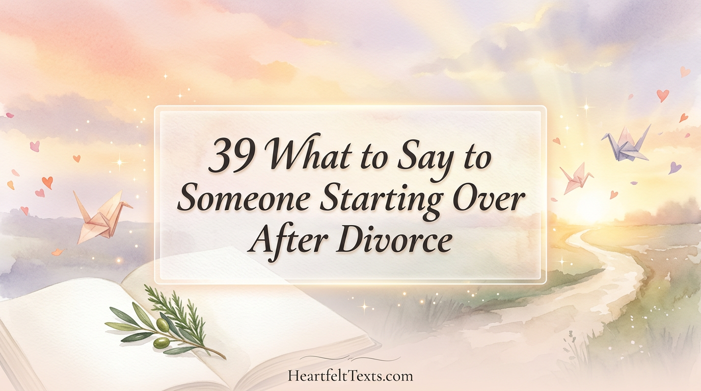 39 What to Say to Someone Starting Over After Divorce