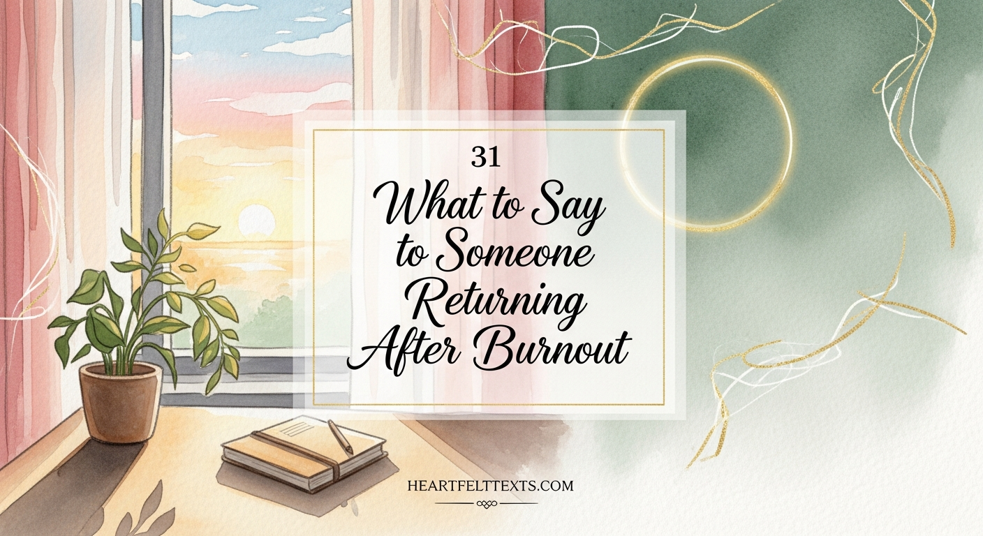 31 What to Say to Someone Returning After Burnout
