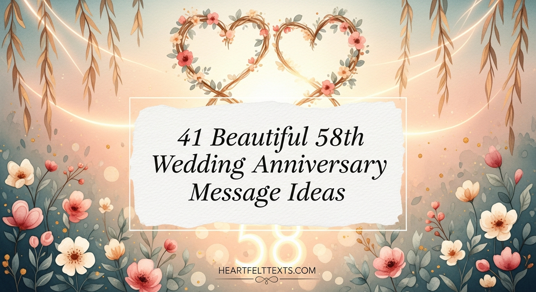41 Beautiful 58th Wedding Anniversary Message Ideas