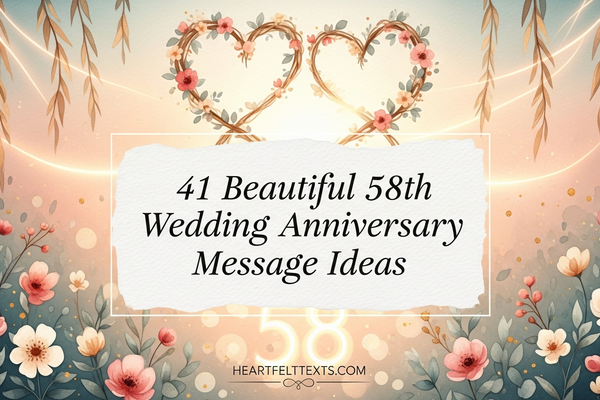 41 Beautiful 58th Wedding Anniversary Message Ideas
