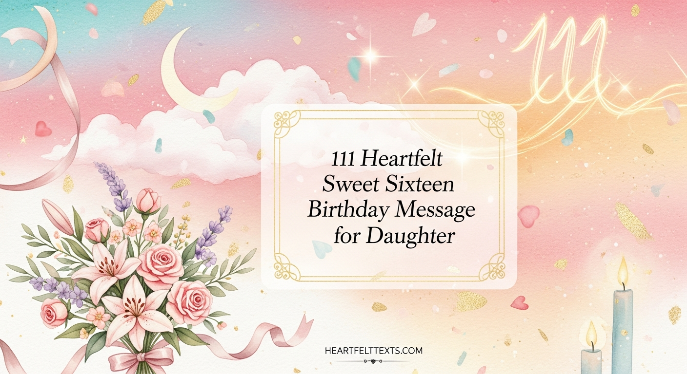 111 Heartfelt Sweet Sixteen Birthday Message for Daughter