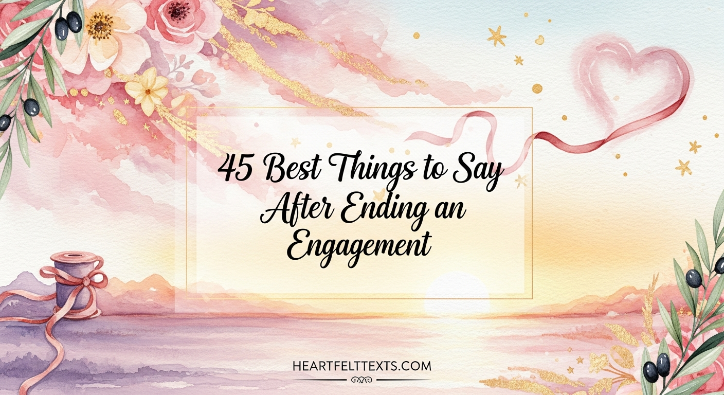 45 Best Things to Say After Ending an Engagement