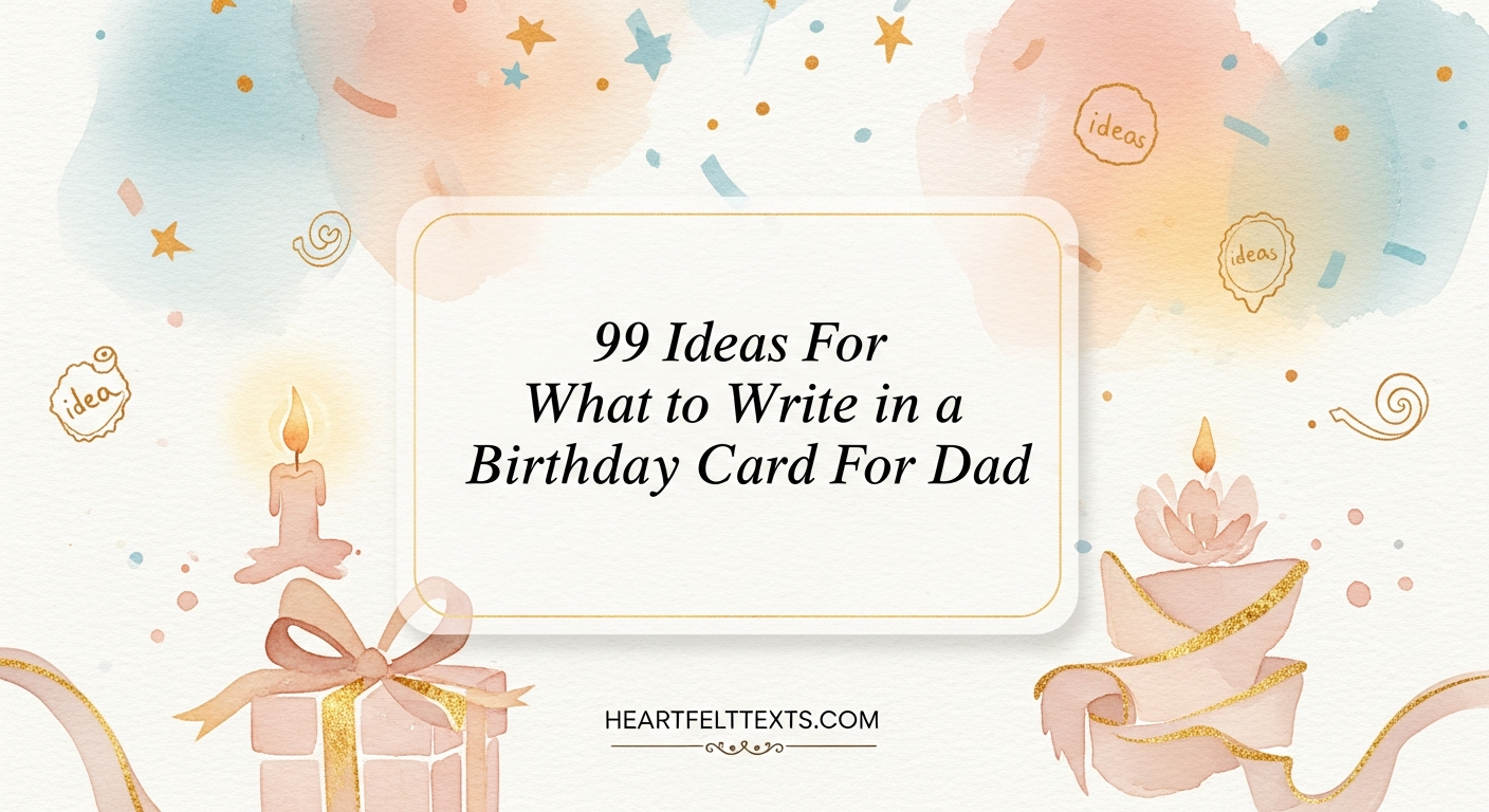 99 Ideas For What to Write in a Birthday Card For Dad