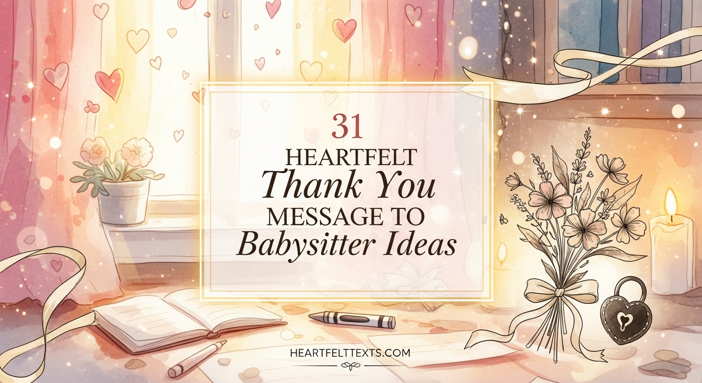 31 Heartfelt Thank You Message to Babysitter Ideas