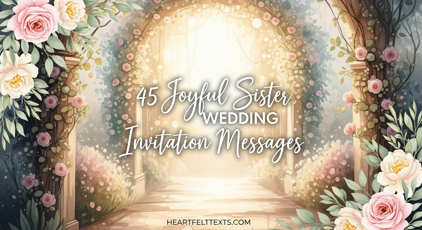 45 Joyful Sister Wedding Invitation Messages