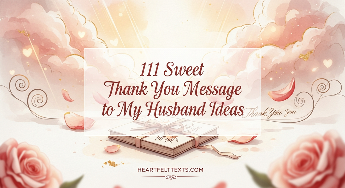 111 Sweet Thank You Message to My Husband Ideas
