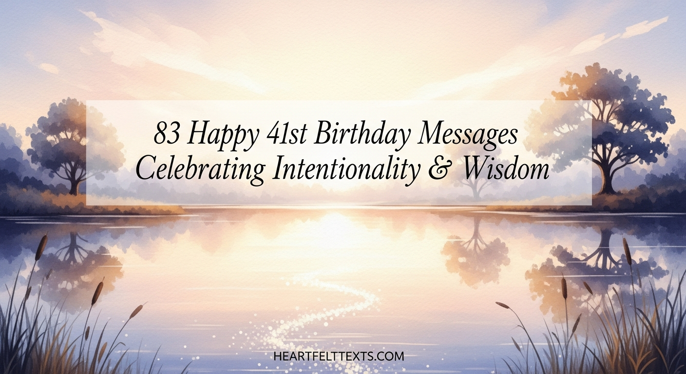 83 Happy 41st Birthday Messages Celebrating Intentionality & Wisdom