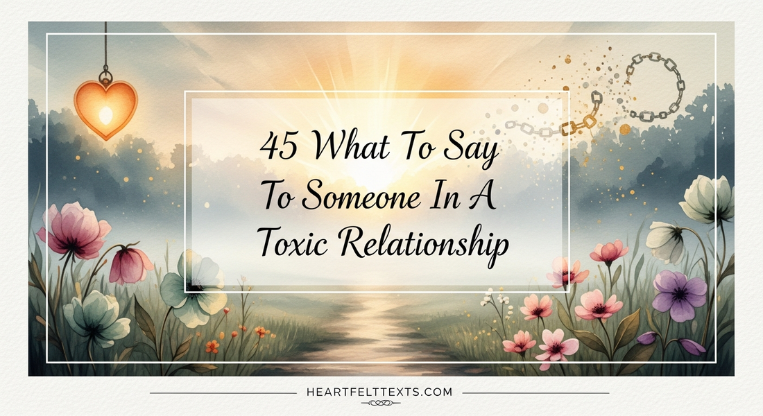 45 What To Say To Someone In A Toxic Relationship