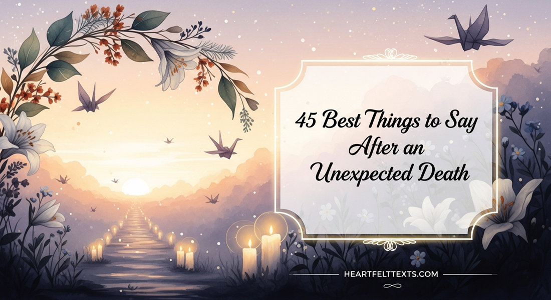 45 Best Things to Say After an Unexpected Death