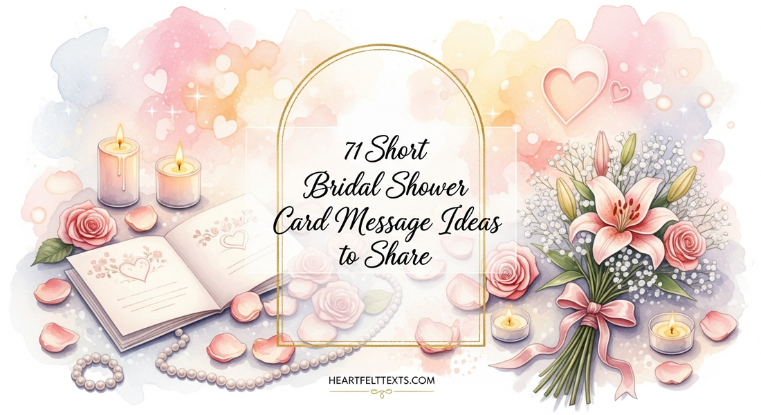 71 Short Bridal Shower Card Message Ideas to Share