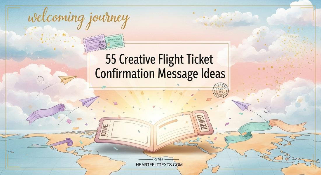 55 Creative Flight Ticket Confirmation Message Ideas
