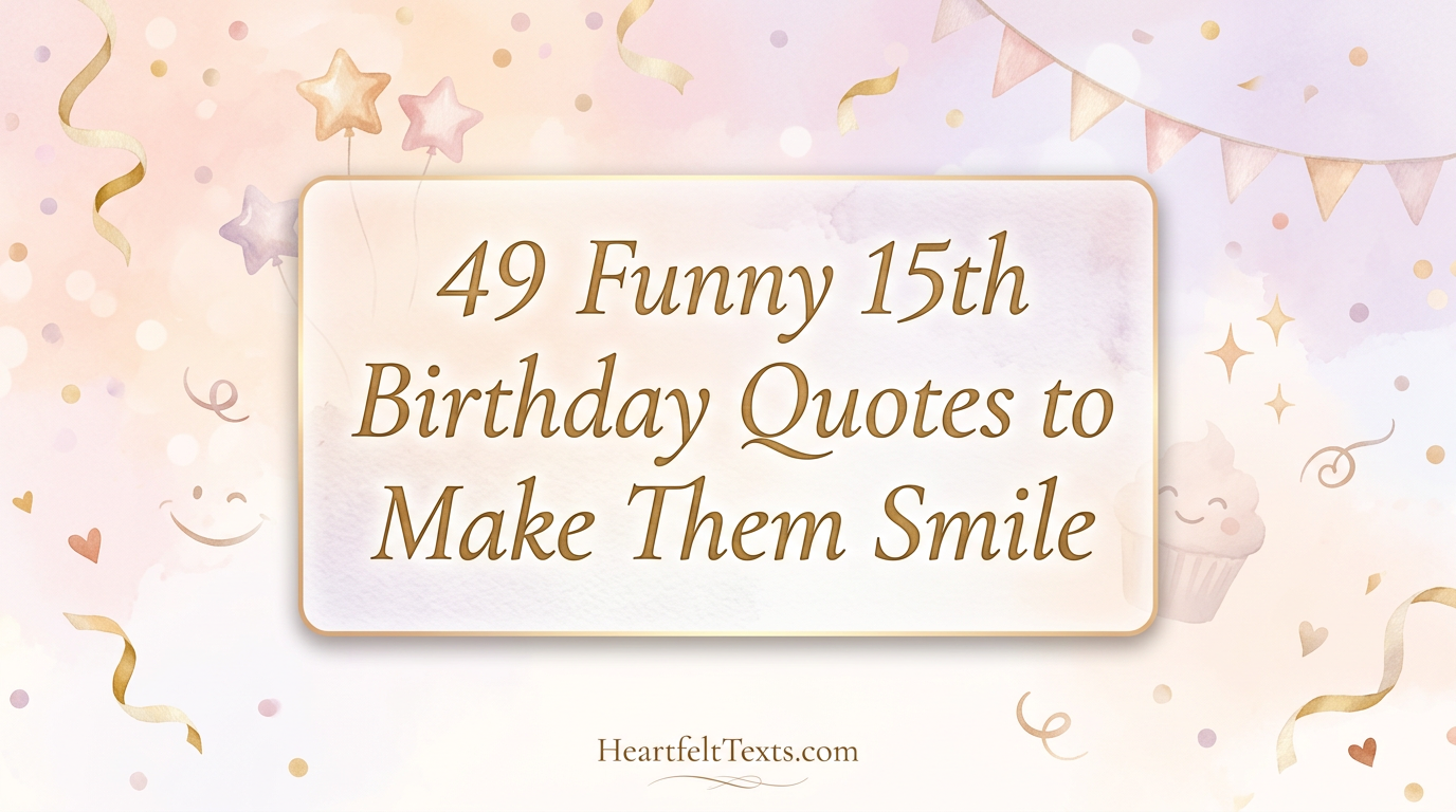 49 Funny 15th Birthday Quotes to Make Them Smile
